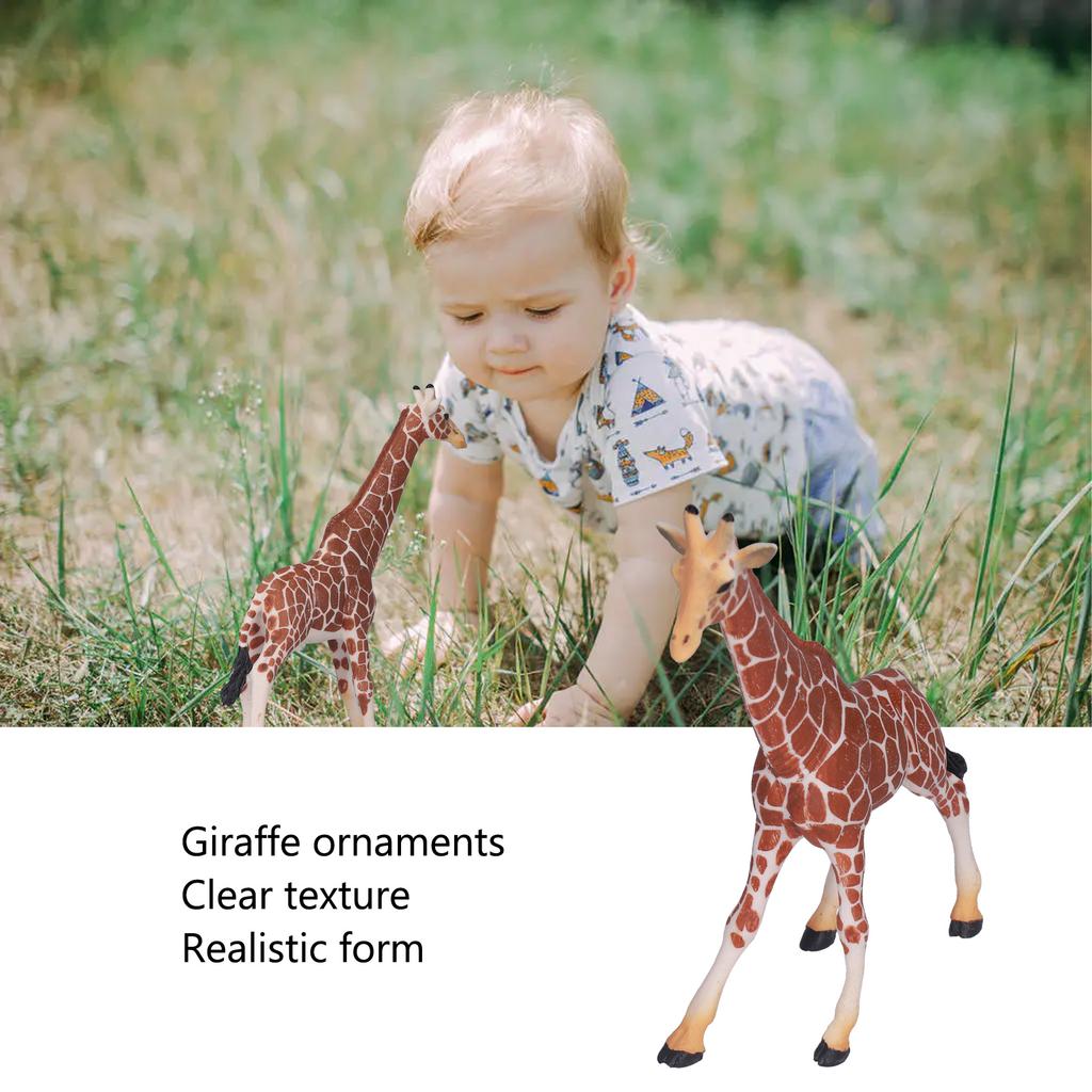 Giraffe Children's Decoration Toys Solid Simulation Giraffe Zoo Children's Decoration Toys(Giraffe )