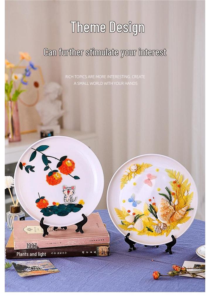 DIY Mosaic Plate Painting Kit: Creative Parent-Child Educational Ornament for Kindergarten