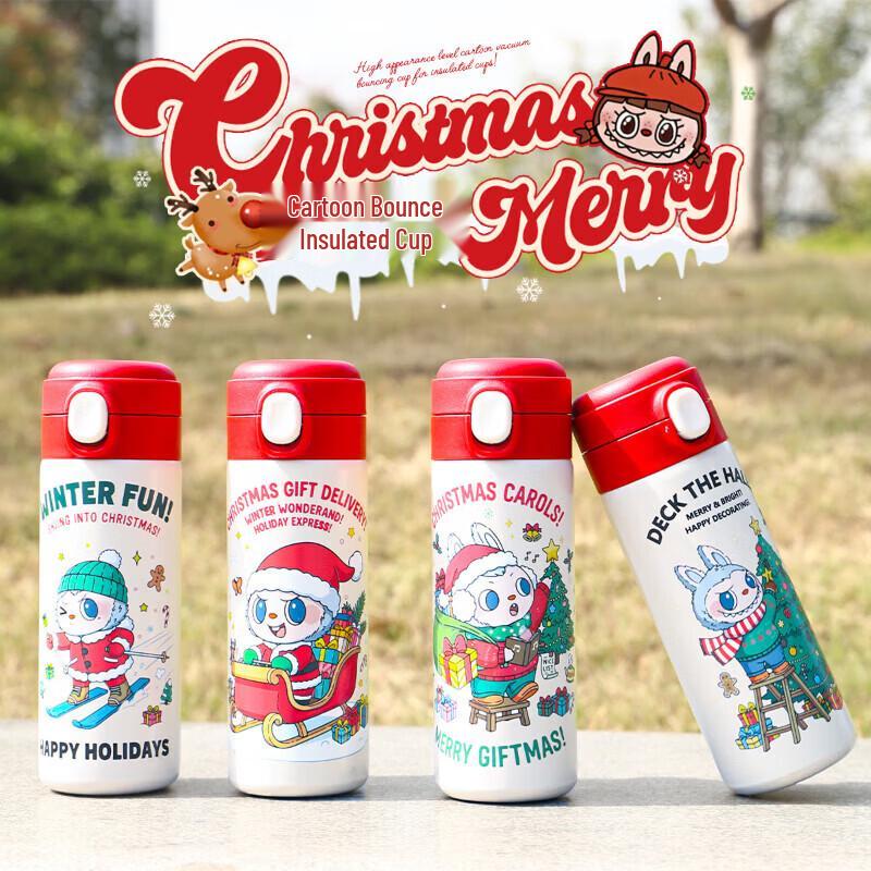 Miss Kitchen Cartoon 304 Stainless Steel Pop-up Lid Thermos 500ml