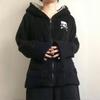 VAYLA Y2k Lammjacken Damen Gothic Hoodies Kreuz Totenkopf Grunge Reißverschluss Sweatshirts Vintage Lässige Kapuzenmäntel Harajuku Streetwear