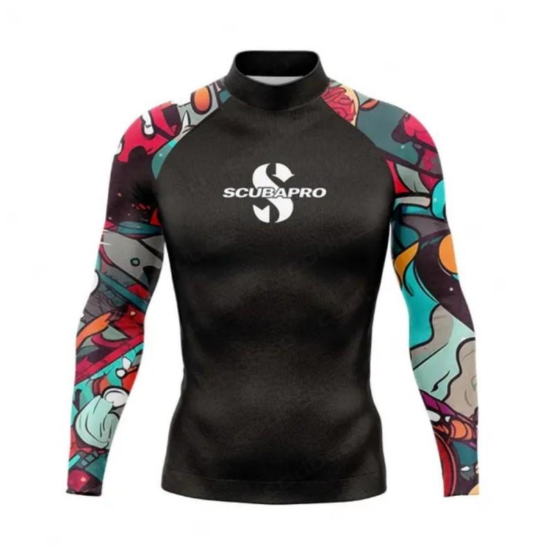 Men Women Quick Dry Rash Guard Long Sleeve UV Protection Swim Shirt Surfing Snorkeling Diving Summer Water Sports