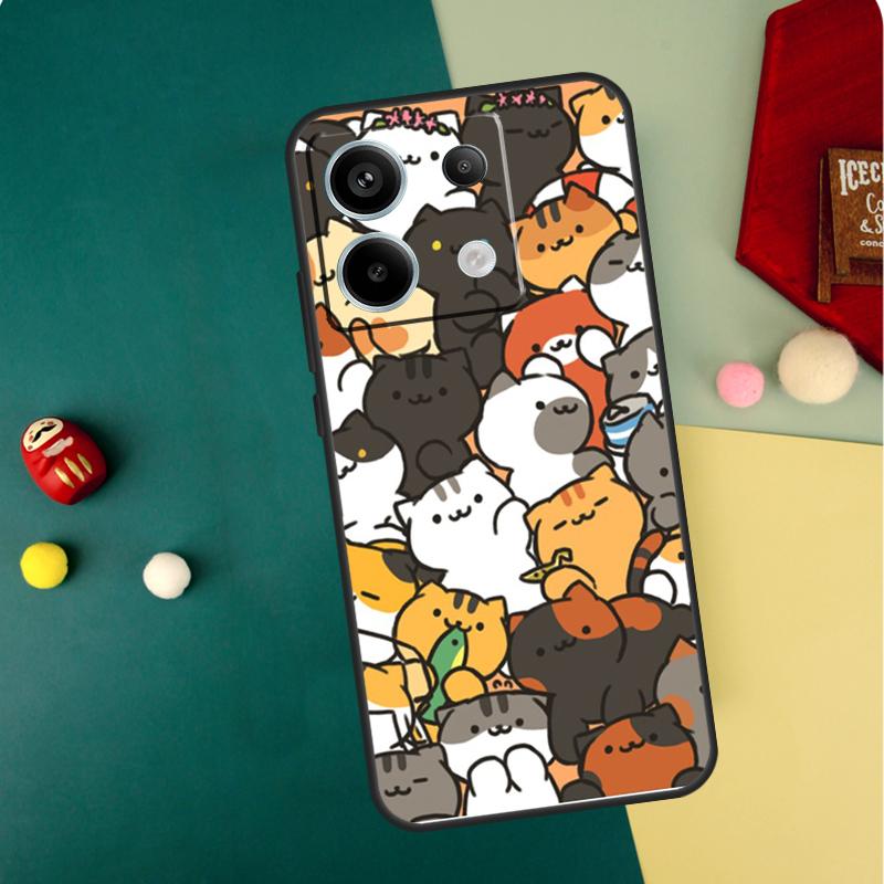 

Милый Мультяшный Чехол-Кошка Для Xiaomi Redmi Note 14 13 12 11 10 9 15 Pro Plus Redmi 15 14C 13C 10C 12C 15C Funda Redmi Note 12 4G