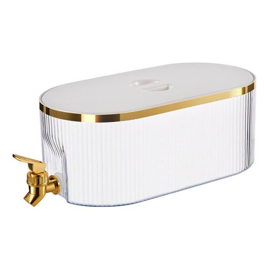 5.3L Fridge Cold Kettle with Faucet Large Capacity Transparent Dust-proof Leakproof Drinkware Food Grade Juice Water Dispenser Cold Drink Bucket