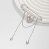 Accessories, simple love heart pendant, pants decoration shortened pins, versatile chain fringed feet