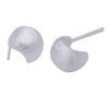 925 Silver Frosting Small Stud Earrings For Women Luxury Wedding Jewelry Piercing Earring Money 925