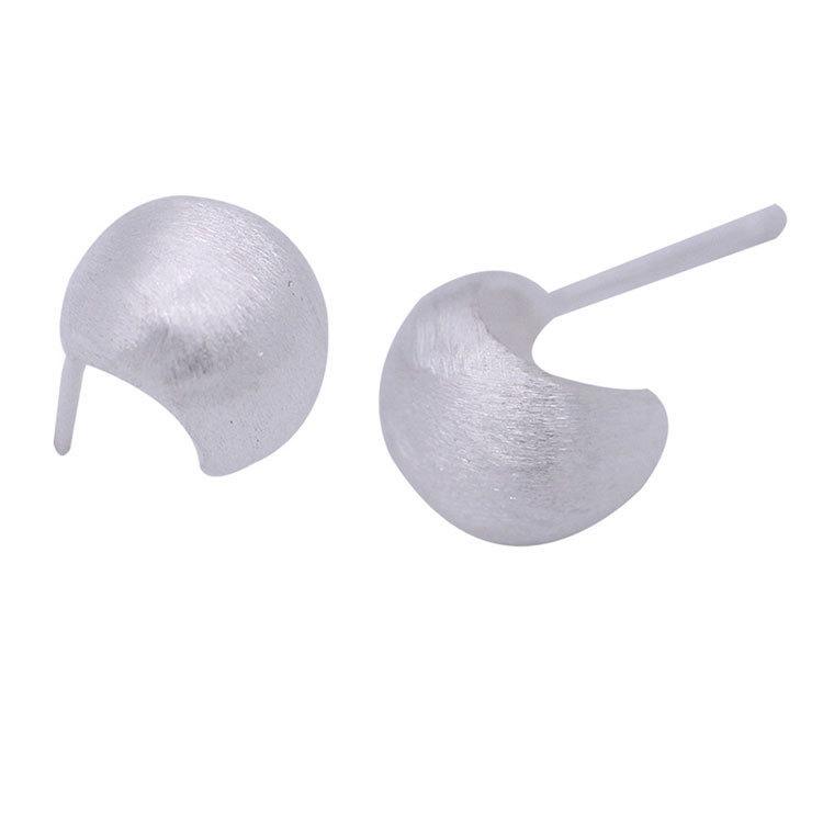 925 Silver Frosting Small Stud Earrings For Women Luxury Wedding Jewelry Piercing Earring Money 925