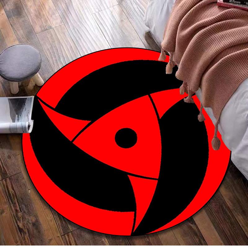 1Pc Sharingan Circular Print Rug - home decoration Carpet For Living Room Bedroom Flooring Computer Chair Area Rug