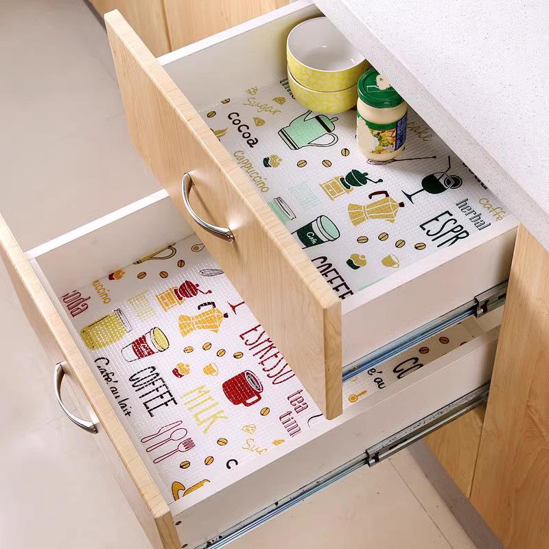 Non-Slip Moisture-Proof Drawer & Cabinet Liner: Dustproof, Anti-Oil, Waterproof Mat for Kitchen & Wardrobe