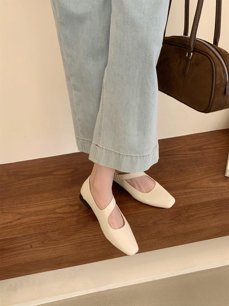 2025 New Slip-On Outdoor Casual Comfort Basic Shoes On Heel Retro Mary Jane Daily Loafers Mules Women Roman Low Heel Ballet Shoe