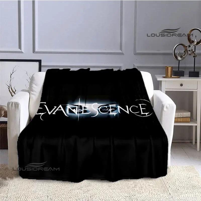 EvaneScence Band Retro Printed Blanket Fashion Warm Blankets Flannel Blanket Bed Linings Home Travel Blankets Birthday Gift