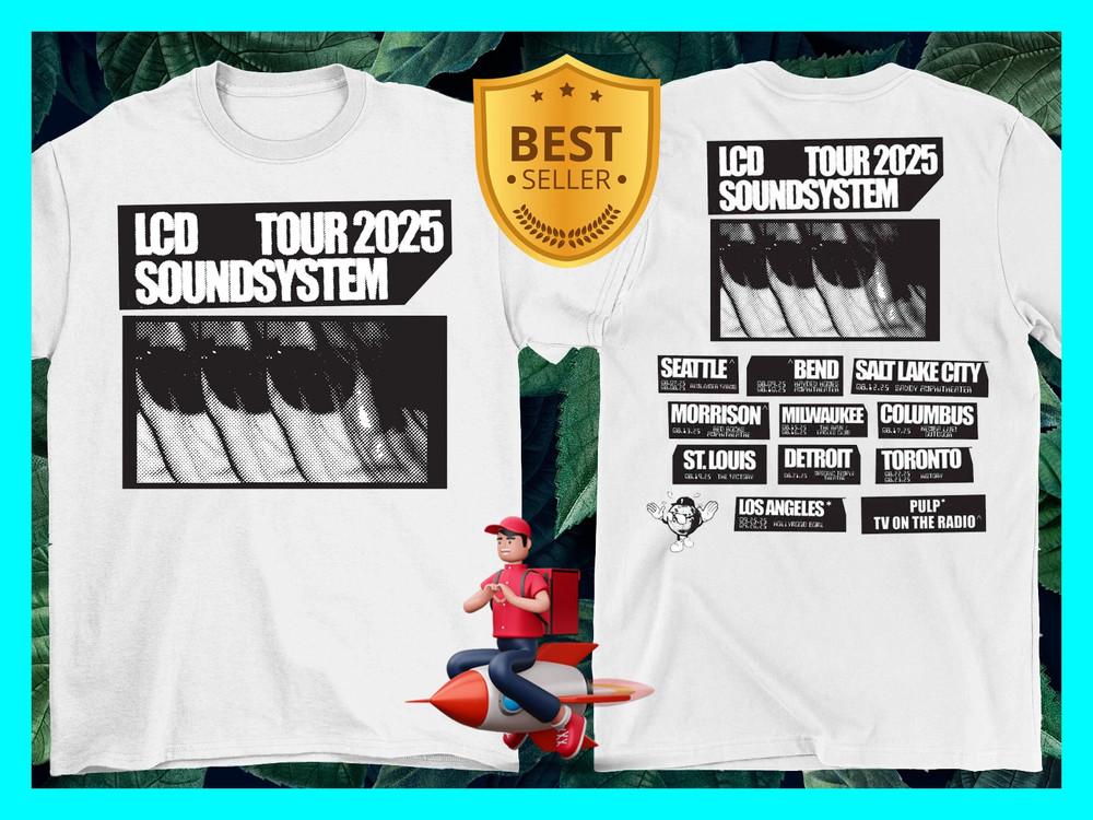 

LCD Soundsystem Band Summer 2025 Tour T-Shirt White Unisex S