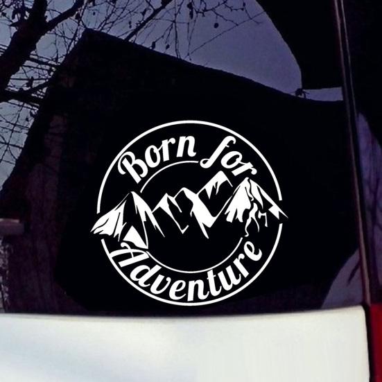 Cool Born For Adventure Mountain Reflektierender Aufkleber Aufkleber Auto Motorrad Dekor