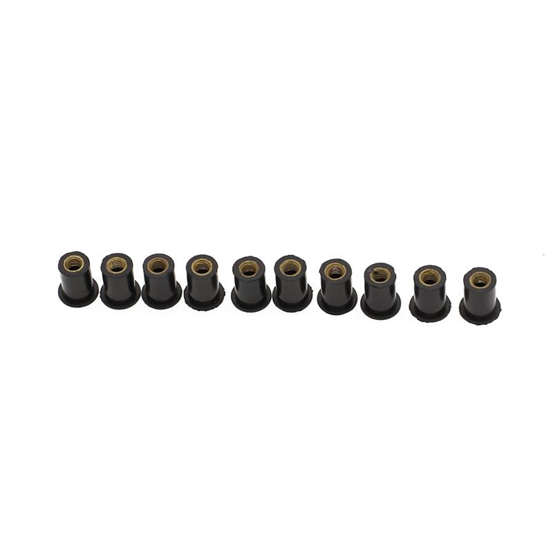 Motorcycle M5 Metric Rubber Well Nuts Windscreen Fairing Cowl Screws Bolts Accessories For Honda Kawasaki Yamaha BMW Ducati