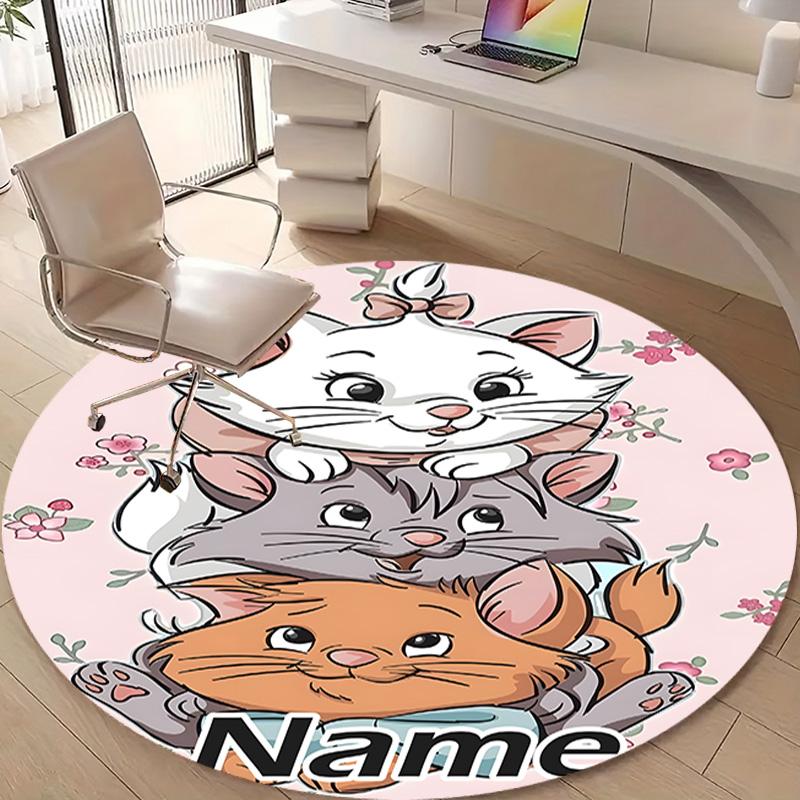 Personalized M-Marie Round Chair Office Rug - Perfect for Mat, Office Chair & More - Ideal Gift for Birthdays and Holidays