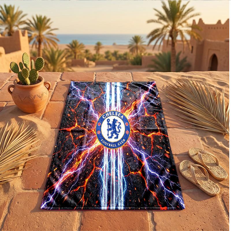 Asciugamano da Spiaggia in Microfibra con Stampa Chelsea FC Asciugatura Rapida Assorbente Grande Asciugamano per Spiaggia Nuoto Viaggio