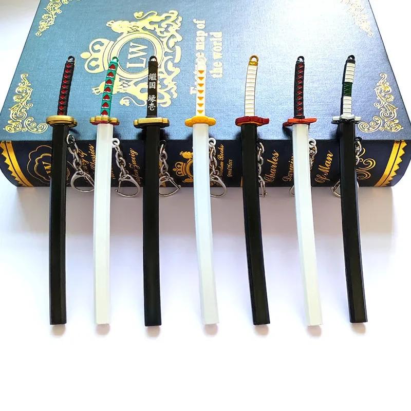 17cm Mini Demon Slayer Katana Anime Kimetsu No Yaiba Tanjirou Shinobu Sword Real Japanese Katana Metal Samurai Sabre Toy Gift