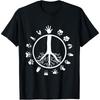 Peace Sign Tree Roots Animal Footprints Vegan T Shirt