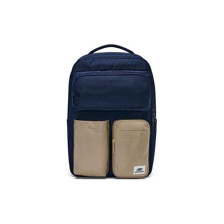 Skechers Adjustable Shoulder Strap Zipper Closure Fabric Backpack Unisex Backpacks Medieval-Blue L124U072-007D Medieval Blue,Medium