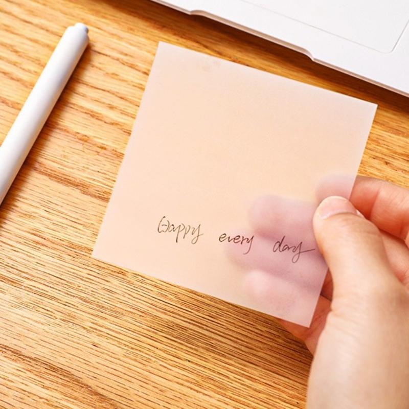 2x See-Through Sticky Note Transparent Memo Pads Waterproof Sticky Note Pads
