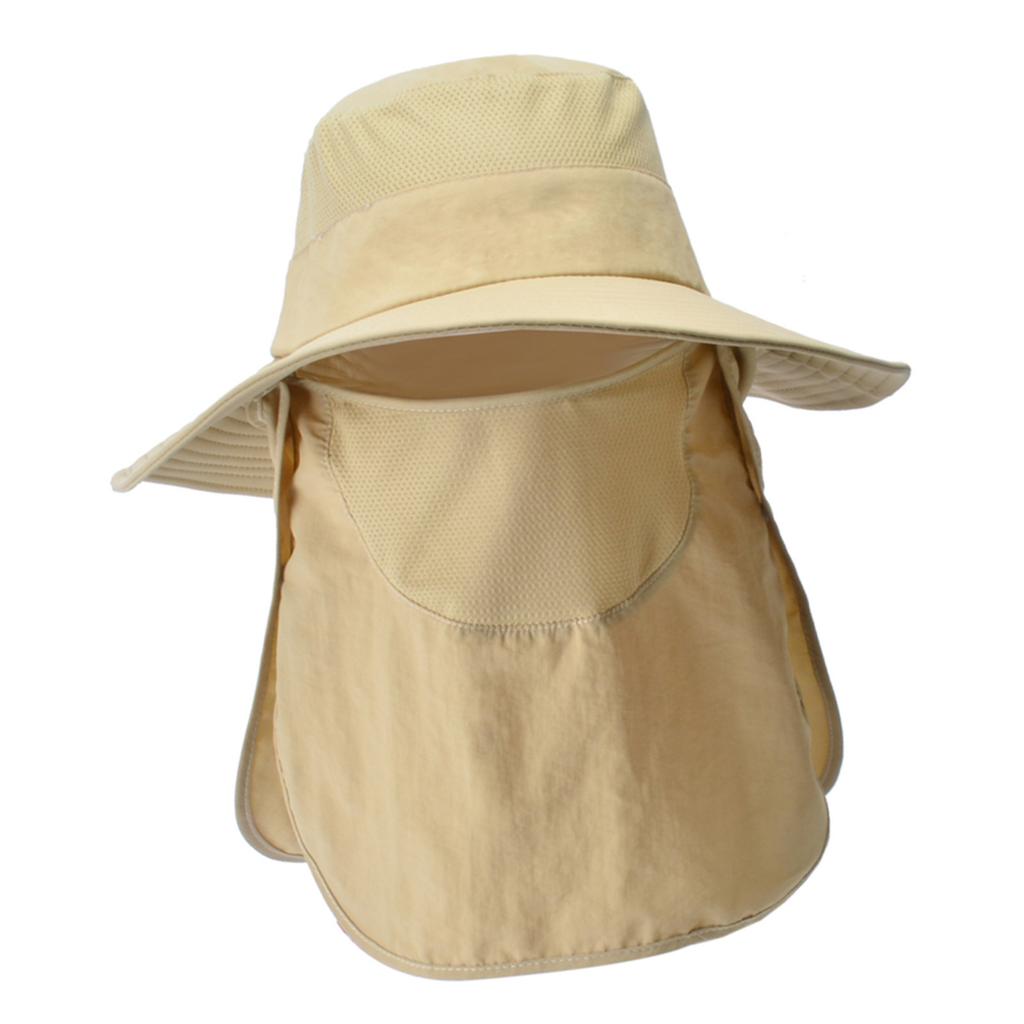 Sun Hat UV Protection Wide Brim Neck Flap Face Cover Multifunctional Cap for Hiking Fishing Beach