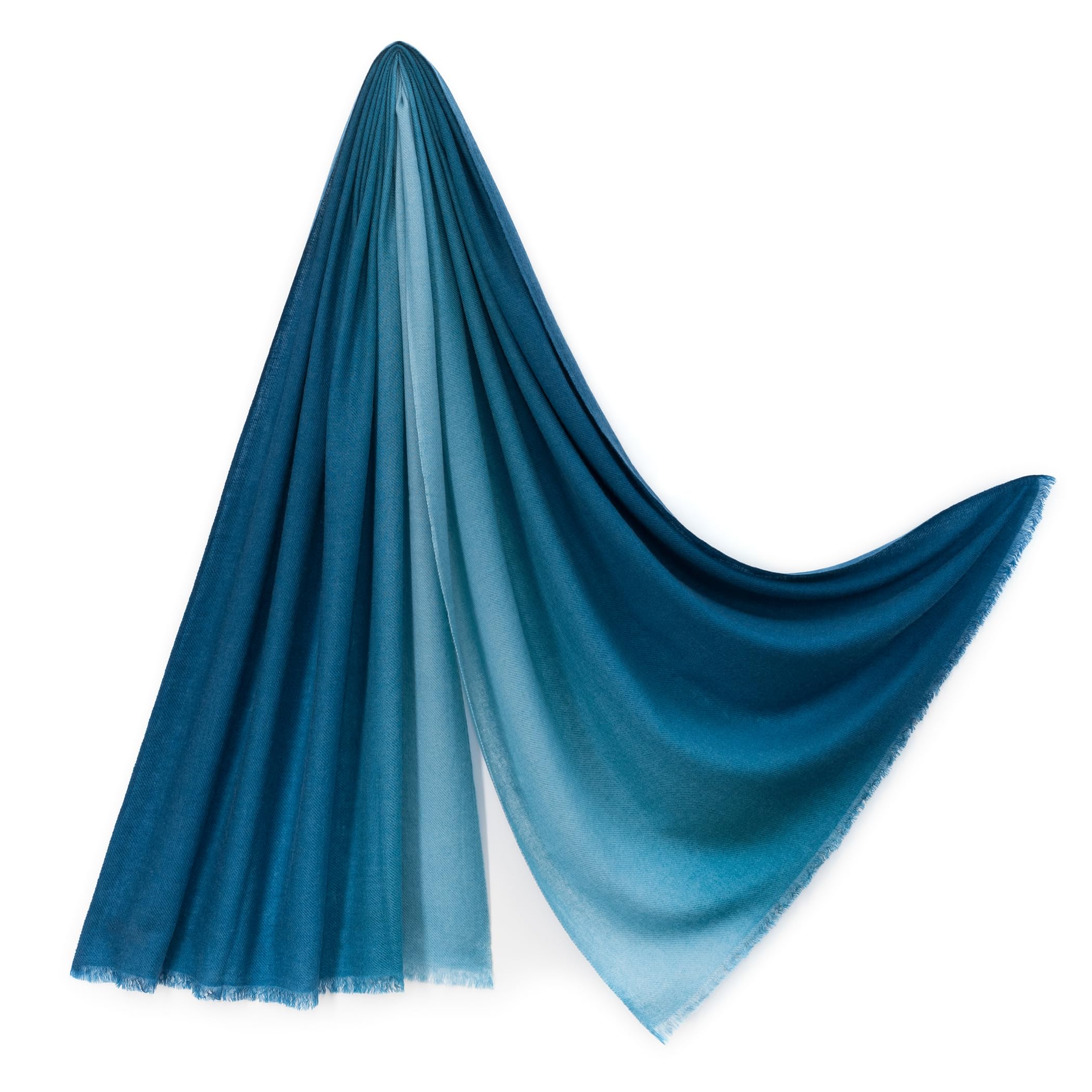 

Меринос Кашемир Большой Градиент Королевский Подарочный в Коробке [Коллекция Пашмина] Шаль, 70x200см, Синий,