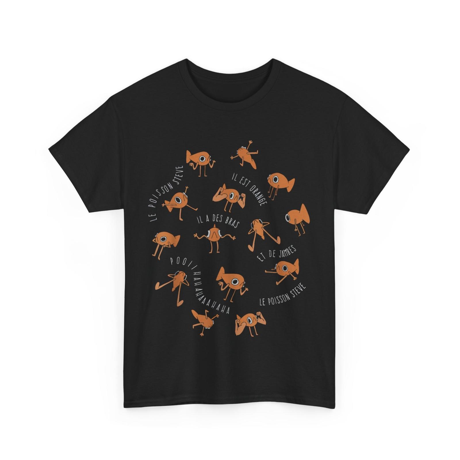 Le Poisson Steve Funny Fish meme T-Shirt Mens Womens Tees Top 2XL