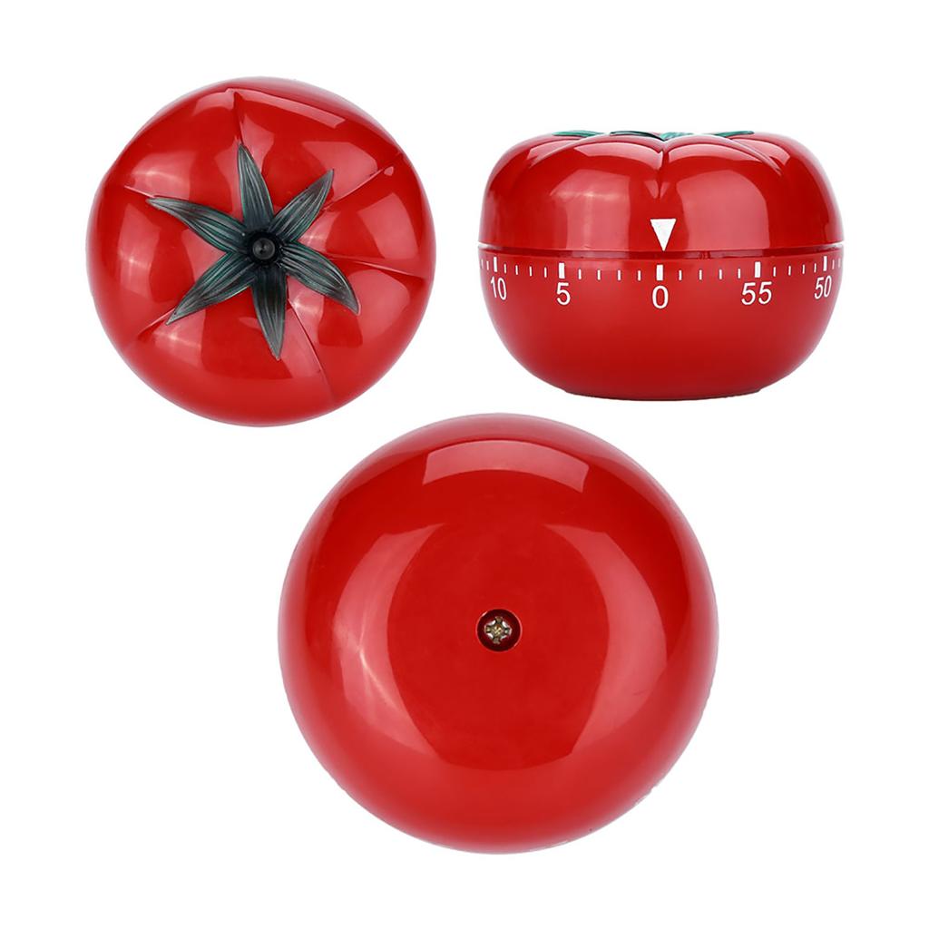 Tomato Shaped Mechanical 60 Minutes Countdown Timer Kitchen Cooking & Baking Helper 7.2 X 5.5cm