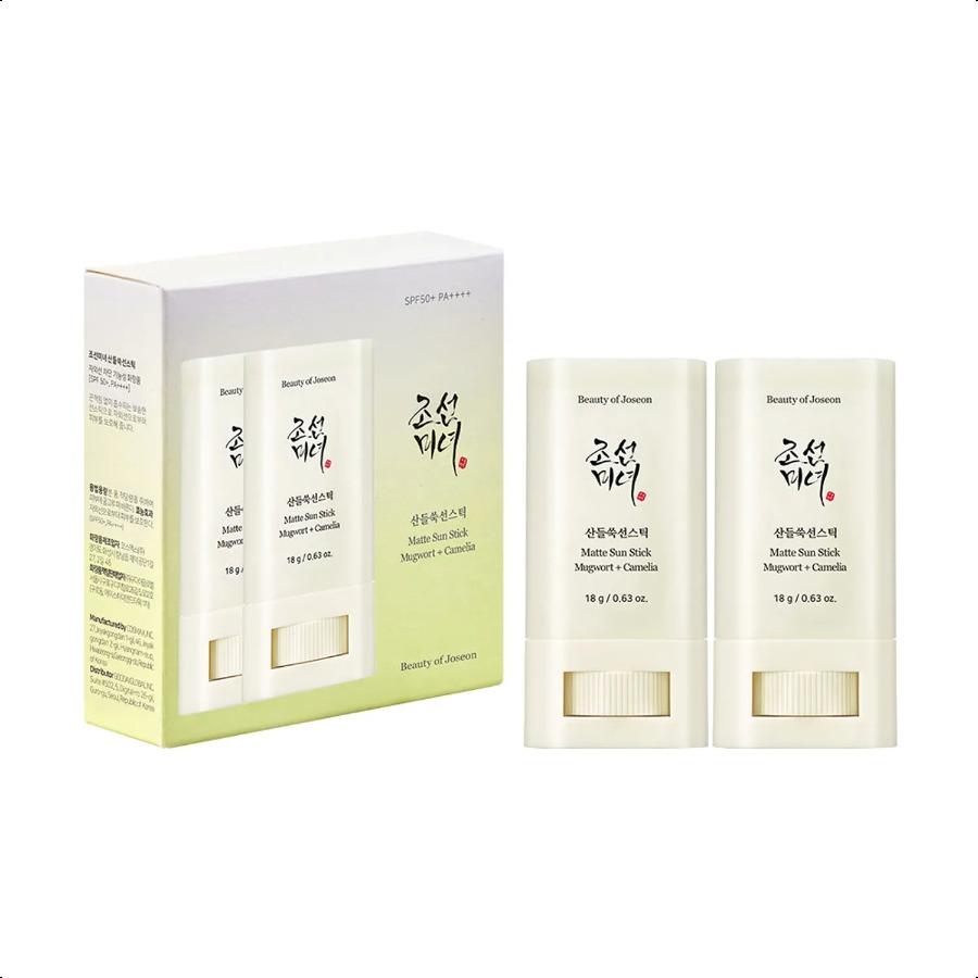 beauty of joseon Matte sun stick : Mugwort + Camelia Double Pack 18g 18g 2pcs