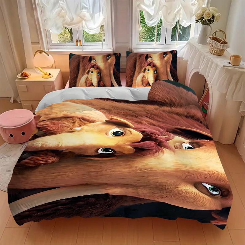Wildly Expressive Faces Printed 3pcs Bedding Set Soft Microfiber 1 Duvet Cover And 2 Pillowcases Home Bedroom Decor Xmas Gift K1802