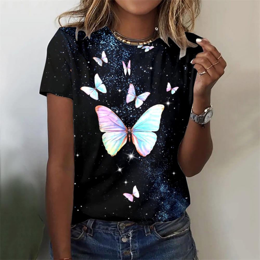 Women's T-shirt Summer Fashion Short Sleeve Tees Tops 3D Print O-Neck Casual T Shirt For Women's Funny Clothes For Sexy Girl Top