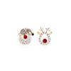 New Christmas Deer Stud Earrings for Women Cute Animal Elk Rhinestone Earring Merry Christmas New Year Wedding Jewelry Gifts