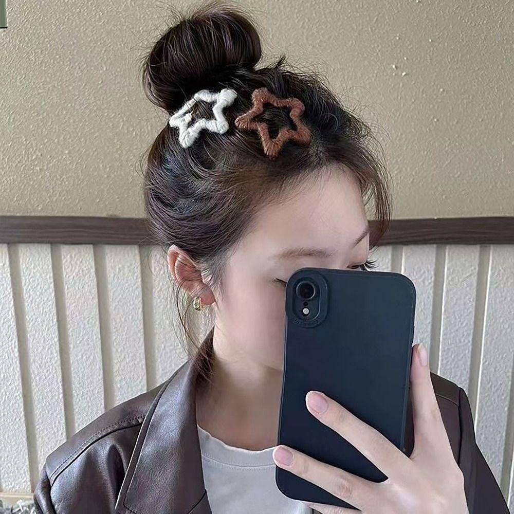 

Головной убор Боковой зажим в форме звезды INS Sweet Шпилька Простые заколки для волос Плетеные волосы