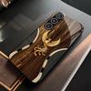 Wood Grain Golden Phoenix phone case glass s26 ultra case s25 ultra case for Samsung Galaxy S26 S25 S24 S23 S22 FE Ultra Plus
