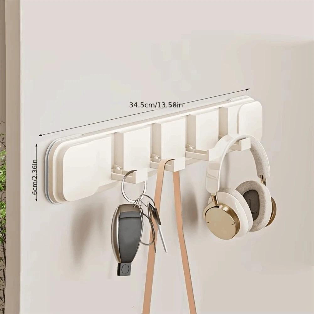 Wall Mount Door Hook Coat Rack Multi-Hook Kitchen Organizer  Entryway Key & Bag Hanger
