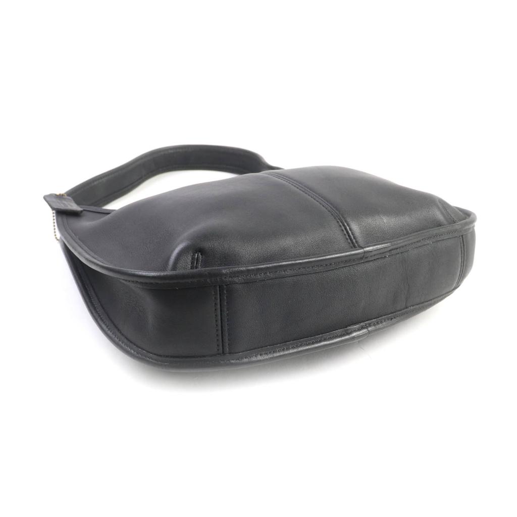 Coach Shoulder Bag Ergo Black Glove Leather Women 9025 Used