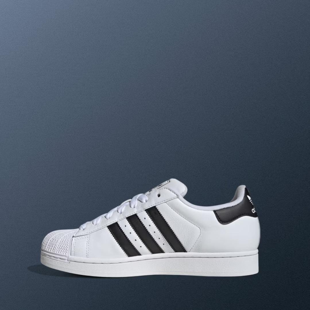 Эксклюзивные кеды Adidas SUPERSTAR II с ракушкой для знаменитостей/атлетов Adidas Tricolor IH8659 35.5 белый