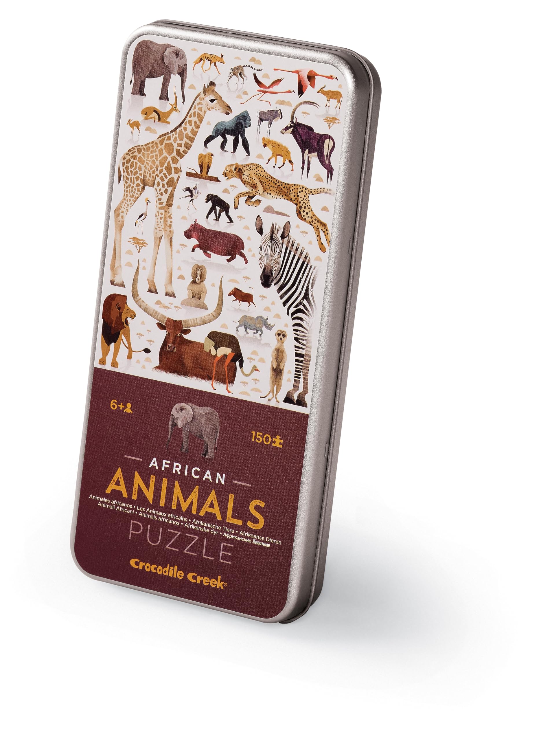 

Crocodile Creek Little Fellows African Animals in a Tin Jigsaw Puzzle