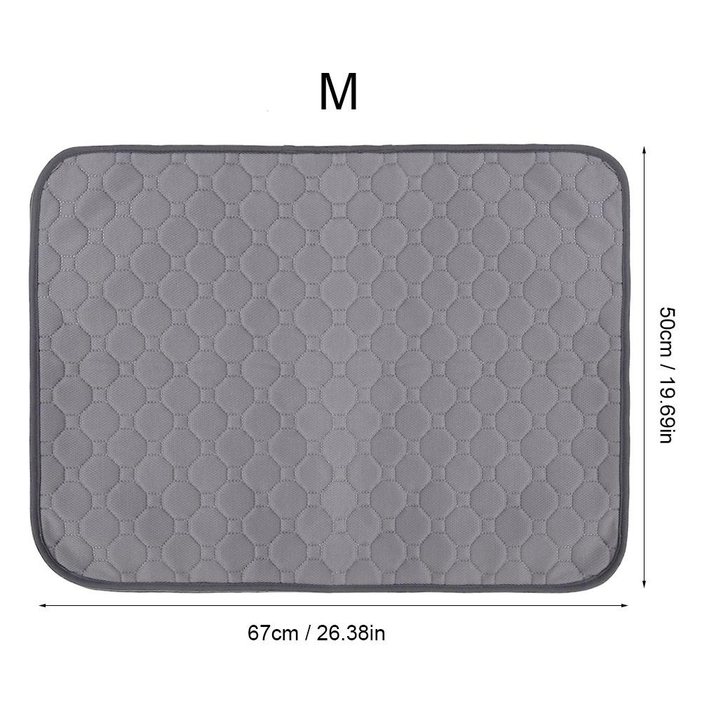 Waterproof Pet Puppy Training Mat Washable Reusable Pee Pads for Dog Cat (Gray S)
