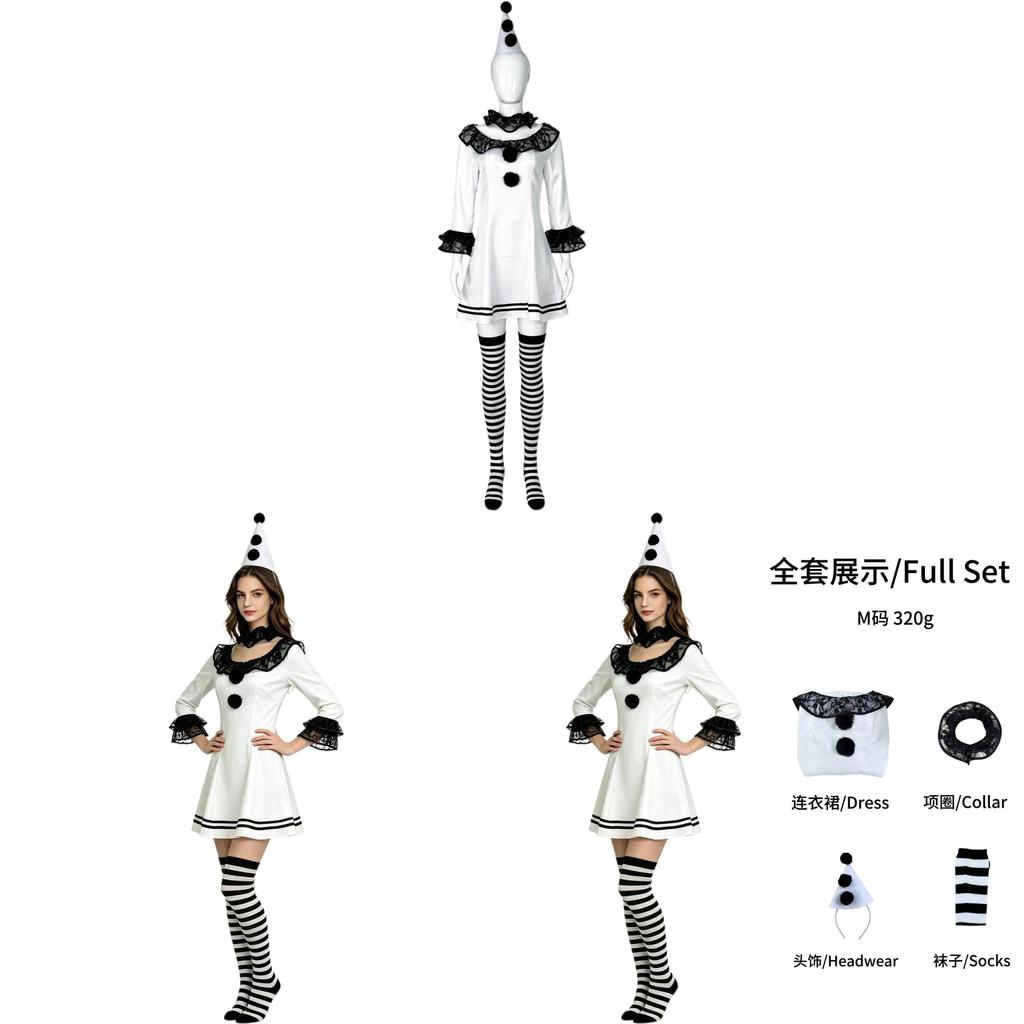Terrifier Girl Cosplay Costume With Lace Trim For Halloween Party And Anime Events