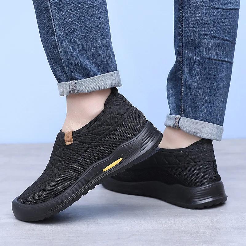 Fashion Men Shoes  Spring New Comfortable Soft Sole Sewing Casual Shoe Breathable Non Slip Sneakers Lightweight Large Size Men Shoes