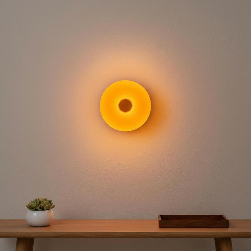 Ästhetische LED-Nachtlampe in Donut-Form – Gemütliches Umgebungslicht, Touch-Steuerung, Warme Farbe