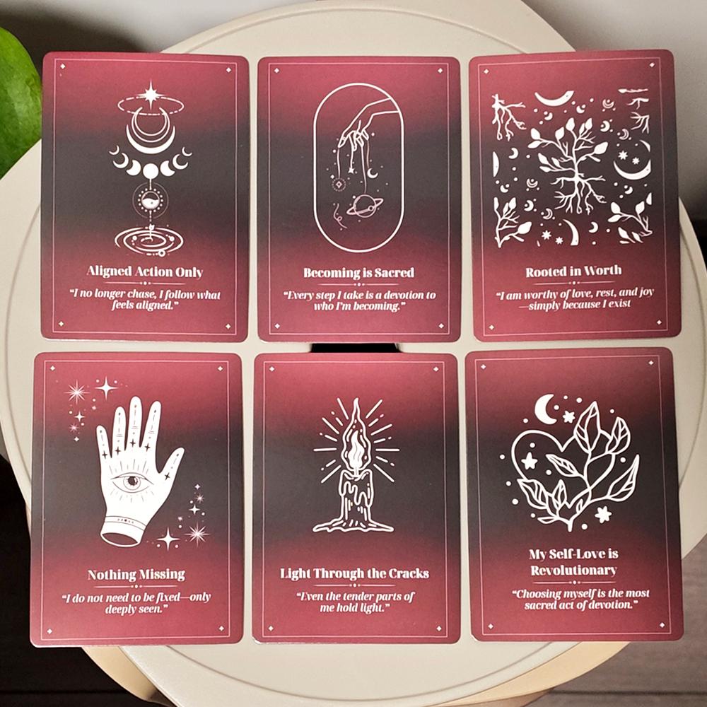 10.4*7.3cm Affirmations-Orakelkarten Ruhiges Licht in 40 Stück Orakelkarten