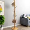 Wooden Hanger Floor Standing Coat Rack Home Furniture Clothes Round Base Rack (Wooden Color)