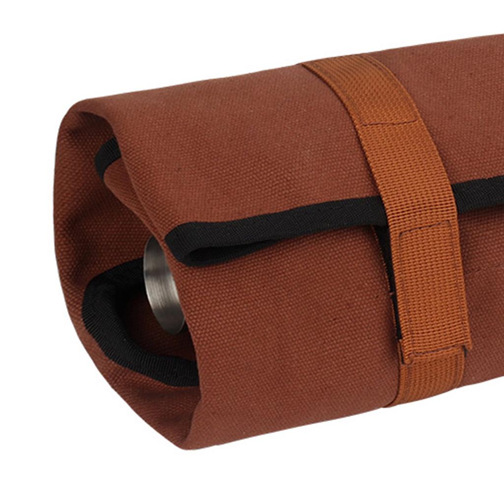 Cocktail Set Carry Bag Portable Folding Roll Strap Professional Mixology Bartender Bag for Camping Outdoor