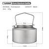 Single-Layer Titanium Kettle Coffee Cup Outdoor Tableware Drinkware Folding Handle Filter Big Capacity Pot for Camping Bag