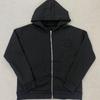 Y2K retro trend düz renk günlük bol kapüşonlu fermuarlı sweatshirt