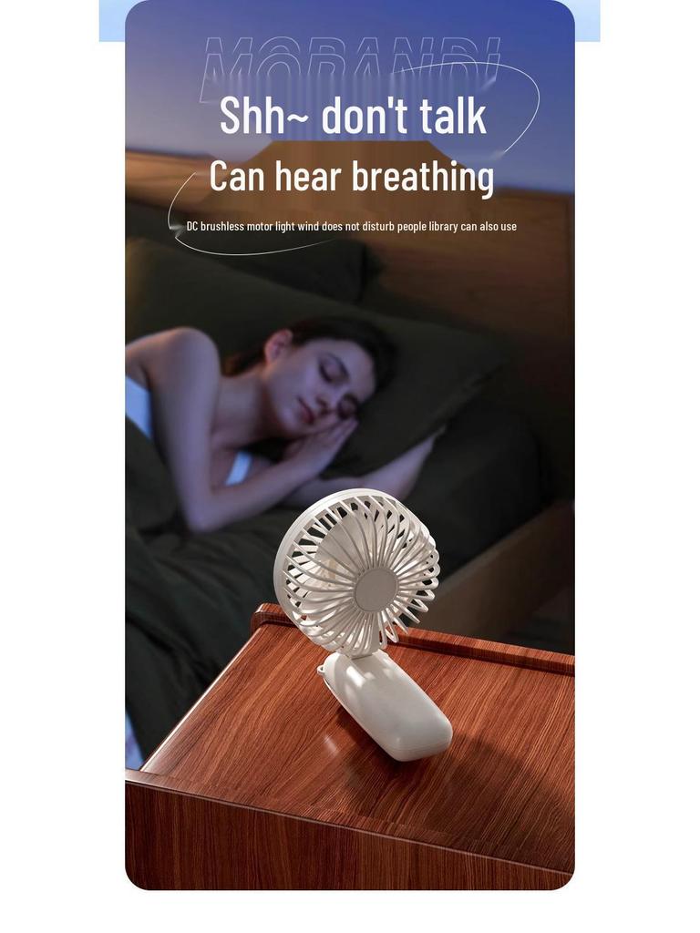 Tragbarer USB Wiederaufladbarer Mini-Tischventilator - Leise, Persönlich, Handgehaltene Kühlung für Studenten