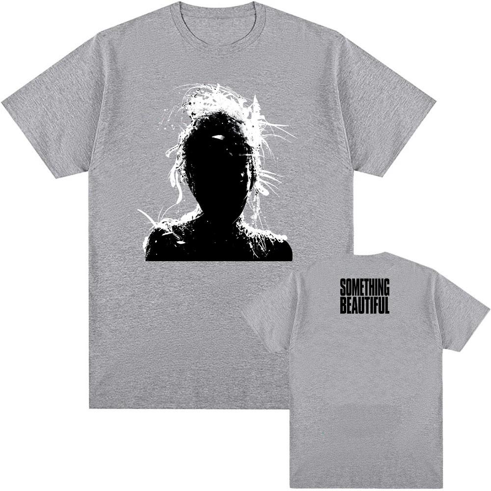 Miley Cyrus Something Beautiful Album T-shirt Cotton Summer Short Sleeve Tshirts for Men Unisex Streetwear Singer Graphic Tees