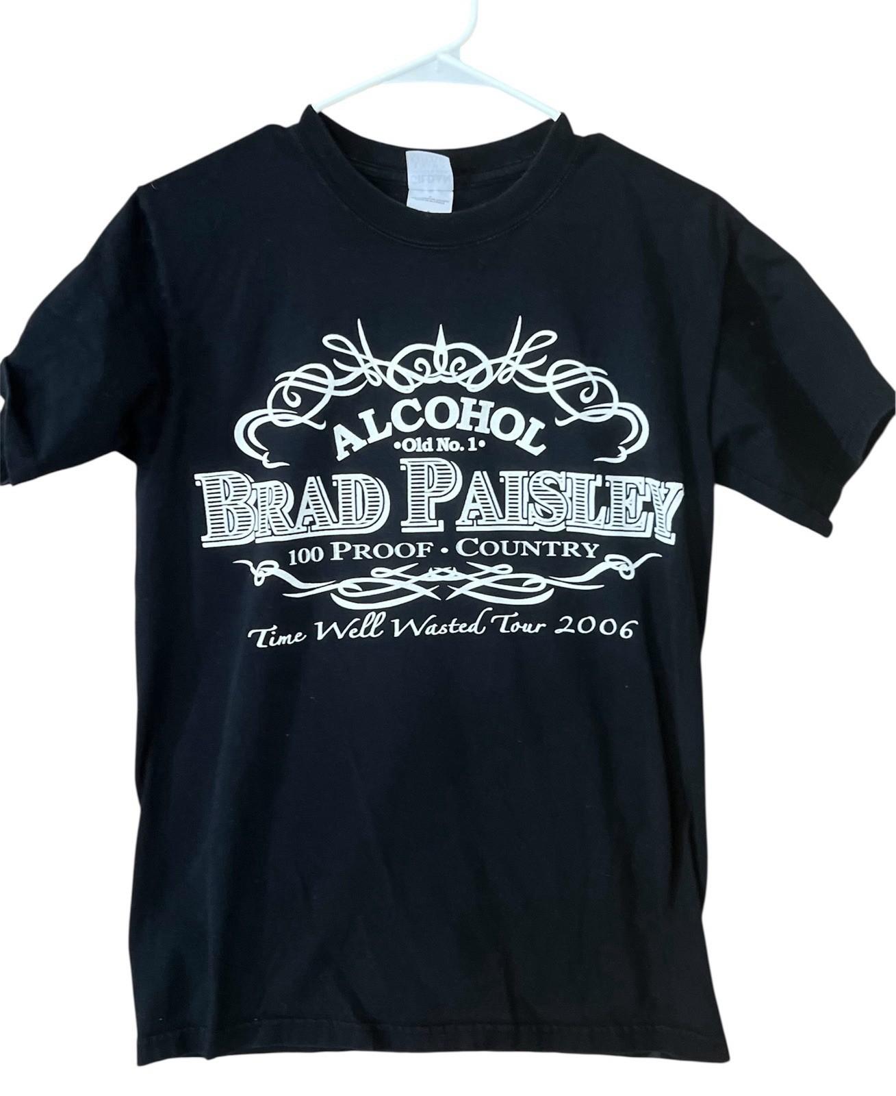 Vintage Y2K Brad Paisley Time Well Wasted Tour T Shirt Men s Small Black Unisex T-Shirt XXXXL