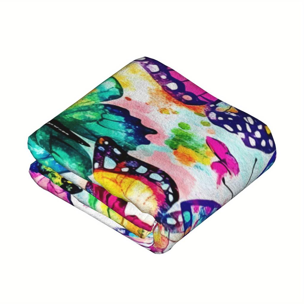 Butterfly Blanket Beautiful Butterfly Throw Blanket Ultra Soft Flannel Colorful Butterflies Blanket Gifts for Adults